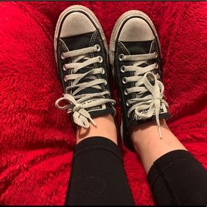 pre owned black & white woman’s converse